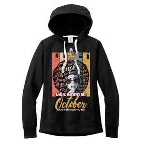 A Queen Was Born In October Women's Fleece Hoodie