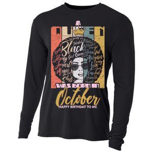 A Queen Was Born In October Cooling Performance Long Sleeve Crew