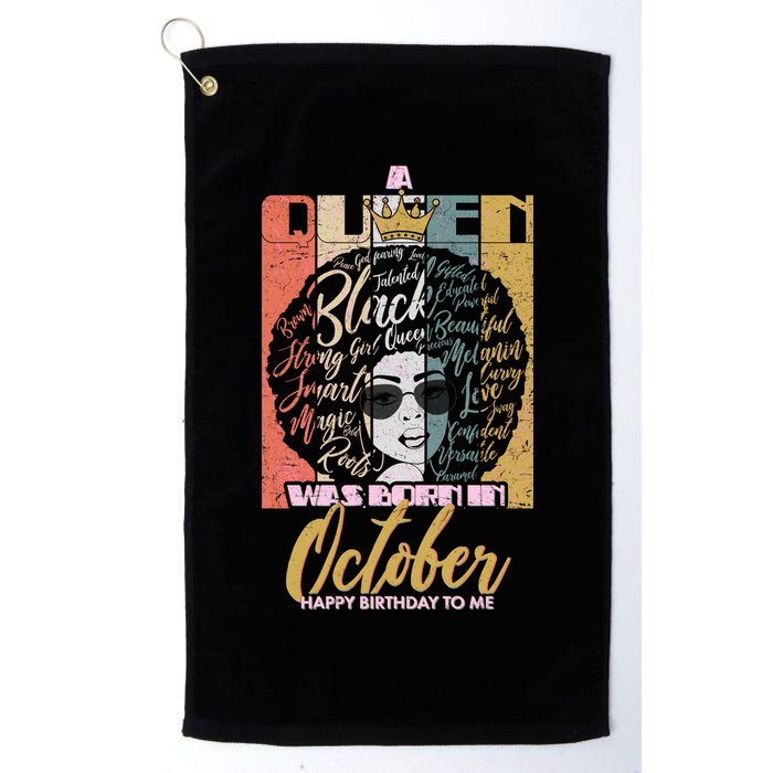 A Queen Was Born In October Golf Towel