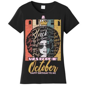 A Queen Was Born In October Women's T-Shirt