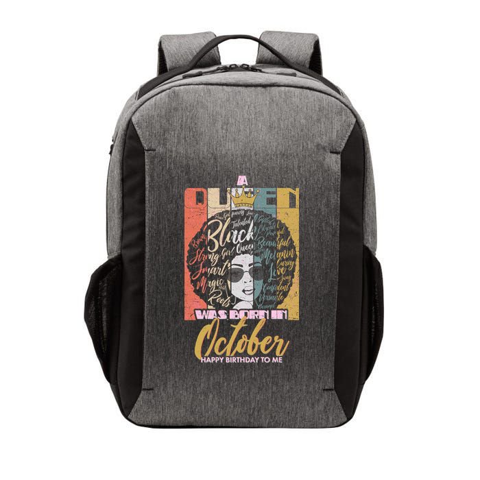 A Queen Was Born In October Vector Backpack