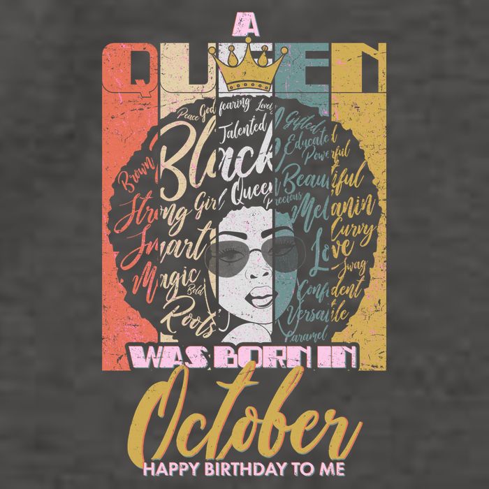 A Queen Was Born In October Vector Backpack