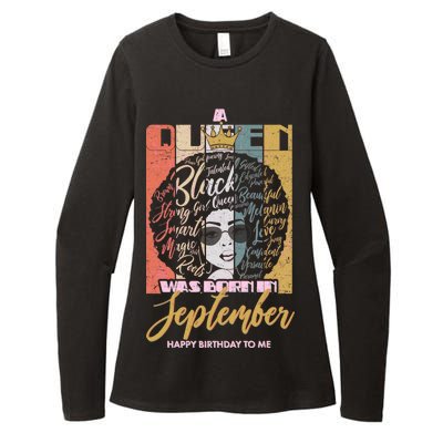 A Queen Was Born In September Womens CVC Long Sleeve Shirt