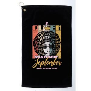 A Queen Was Born In September Platinum Collection Golf Towel