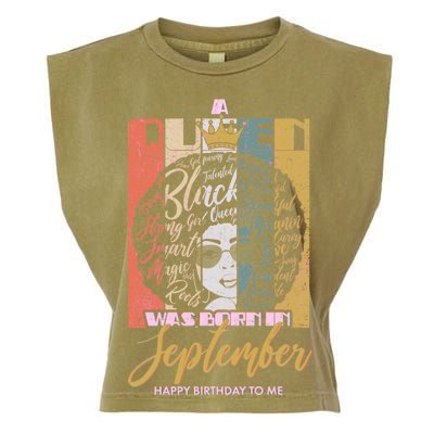 A Queen Was Born In September Garment-Dyed Women's Muscle Tee