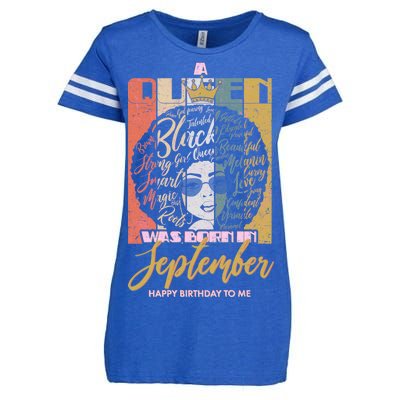 A Queen Was Born In September Enza Ladies Jersey Football T-Shirt