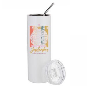 A Queen Was Born In September Stainless Steel Tumbler