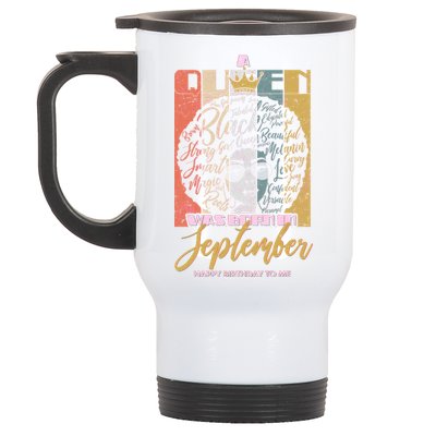 A Queen Was Born In September Stainless Steel Travel Mug