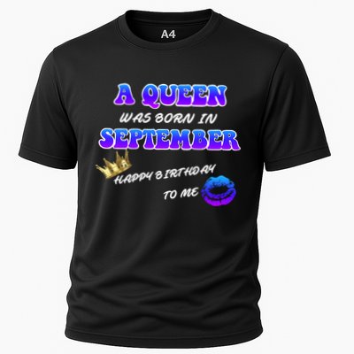 A Queen Was Born In September Happy Birthday To Me Performance Shirt