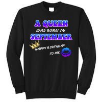 A Queen Was Born In September Happy Birthday To Me Sweatshirt