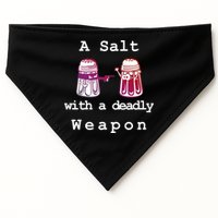 A Salt With A Deadly Weapon USA-Made Doggie Bandana