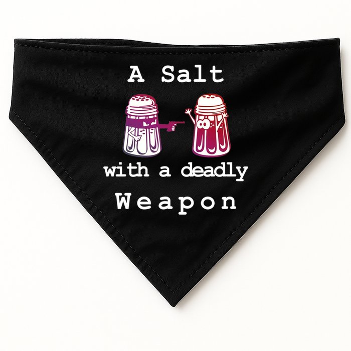 A Salt With A Deadly Weapon USA-Made Doggie Bandana