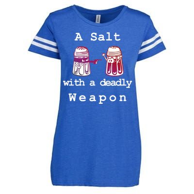 A Salt With A Deadly Weapon Enza Ladies Jersey Football T-Shirt