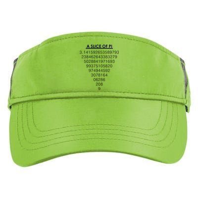 A Slice of Pi Pie Funny Pi Day Math Geek Logo Adult Drive Performance Visor