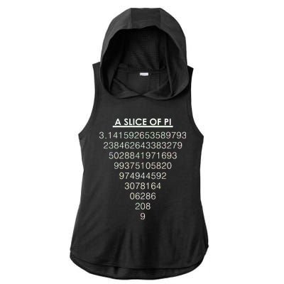 A Slice of Pi Pie Funny Pi Day Math Geek Logo Ladies PosiCharge Tri-Blend Wicking Draft Hoodie Tank