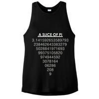 A Slice of Pi Pie Funny Pi Day Math Geek Logo Ladies PosiCharge Tri-Blend Wicking Tank