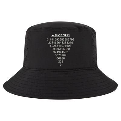 A Slice of Pi Pie Funny Pi Day Math Geek Logo Cool Comfort Performance Bucket Hat