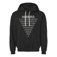 A Slice of Pi Pie Funny Pi Day Math Geek Logo Garment-Dyed Fleece Hoodie
