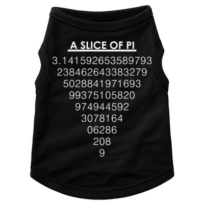 A Slice of Pi Pie Funny Pi Day Math Geek Logo Doggie Tank