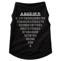 A Slice of Pi Pie Funny Pi Day Math Geek Logo Doggie Tank