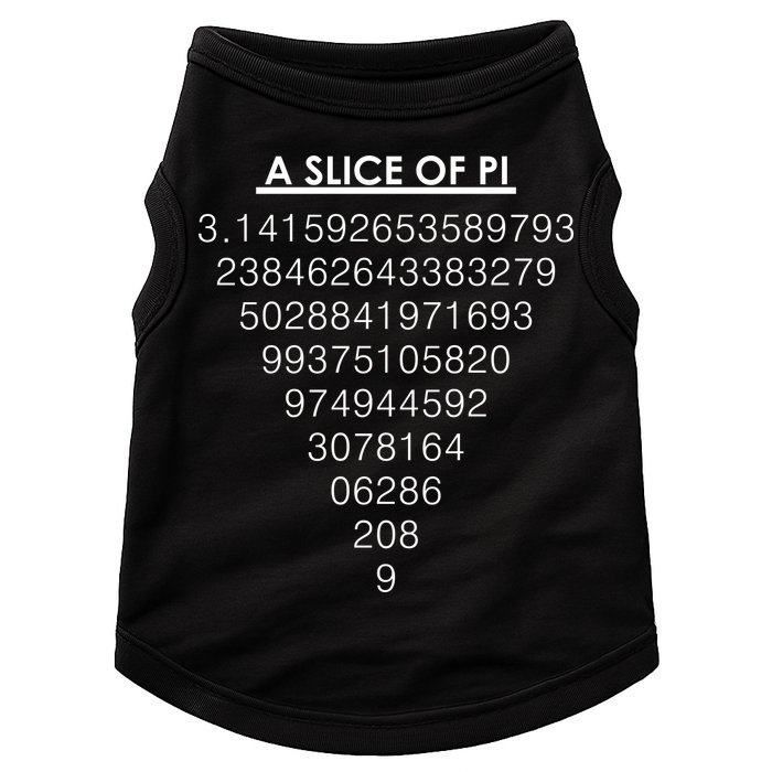 A Slice of Pi Pie Funny Pi Day Math Geek Logo Doggie Tank
