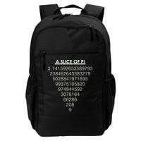 A Slice of Pi Pie Funny Pi Day Math Geek Logo Backpack