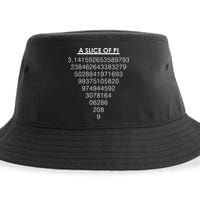 A Slice of Pi Pie Funny Pi Day Math Geek Logo Sustainable Bucket Hat