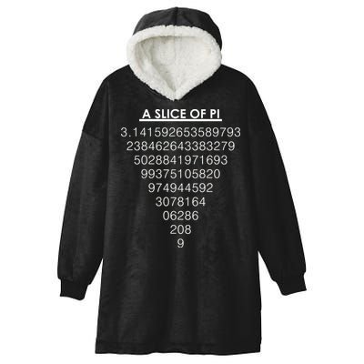 A Slice of Pi Pie Funny Pi Day Math Geek Logo Hooded Wearable Blanket