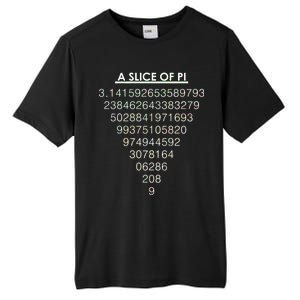 A Slice of Pi Pie Funny Pi Day Math Geek Logo Tall Fusion ChromaSoft Performance T-Shirt