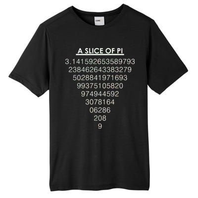 A Slice of Pi Pie Funny Pi Day Math Geek Logo Tall Fusion ChromaSoft Performance T-Shirt