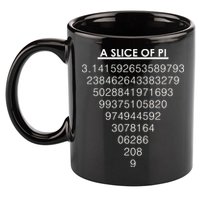 A Slice of Pi Pie Funny Pi Day Math Geek Logo 11oz C Handle Ceramic Mug