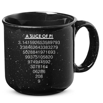 A Slice of Pi Pie Funny Pi Day Math Geek Logo 15oz Campfire Ceramic Mug