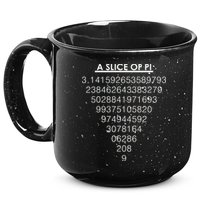 A Slice of Pi Pie Funny Pi Day Math Geek Logo 15oz Campfire Ceramic Mug