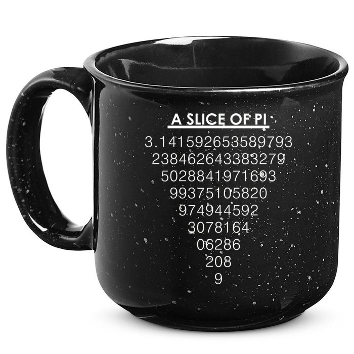 A Slice of Pi Pie Funny Pi Day Math Geek Logo 15oz Campfire Ceramic Mug