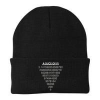 A Slice of Pi Pie Funny Pi Day Math Geek Logo Knit Cap Winter Beanie