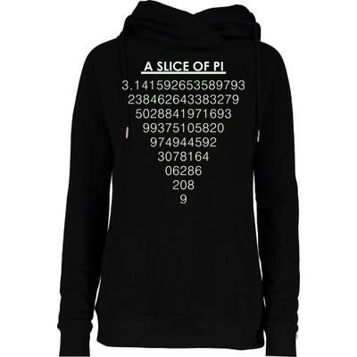 A Slice of Pi Pie Funny Pi Day Math Geek Logo Womens Funnel Neck Pullover Hood