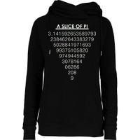 A Slice of Pi Pie Funny Pi Day Math Geek Logo Womens Funnel Neck Pullover Hood