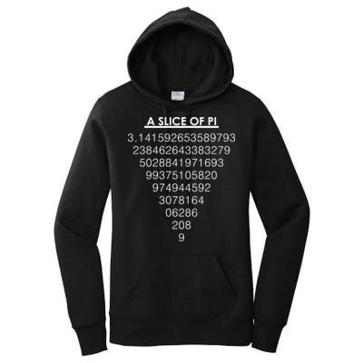 A Slice of Pi Pie Funny Pi Day Math Geek Logo Women's Pullover Hoodie