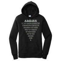 A Slice of Pi Pie Funny Pi Day Math Geek Logo Women's Pullover Hoodie