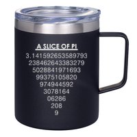 A Slice of Pi Pie Funny Pi Day Math Geek Logo 12oz Stainless Steel Coffee Mug
