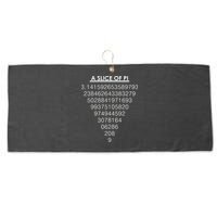 A Slice of Pi Pie Funny Pi Day Math Geek Logo Large Microfiber Waffle Golf Towel