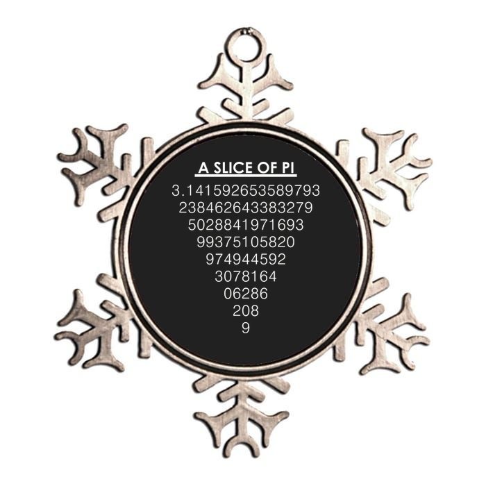 A Slice of Pi Pie Funny Pi Day Math Geek Logo Metallic Star Ornament