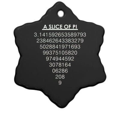 A Slice of Pi Pie Funny Pi Day Math Geek Logo Ceramic Star Ornament