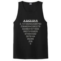 A Slice of Pi Pie Funny Pi Day Math Geek Logo PosiCharge Competitor Tank