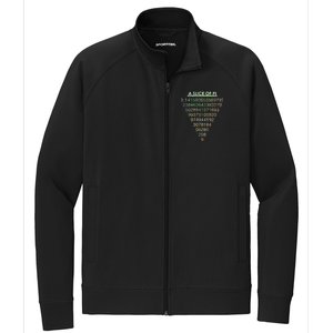 A Slice of Pi Pie Funny Pi Day Math Geek Logo Stretch Full-Zip Cadet Jacket