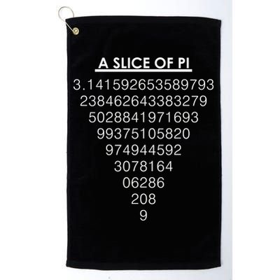 A Slice of Pi Pie Funny Pi Day Math Geek Logo Golf Towel