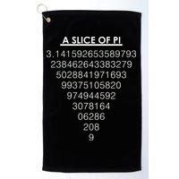 A Slice of Pi Pie Funny Pi Day Math Geek Logo Golf Towel