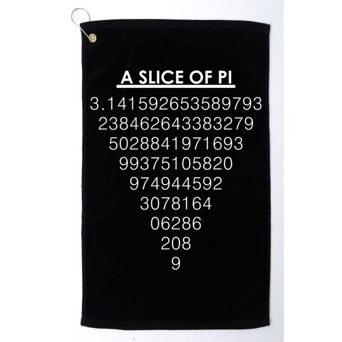 A Slice of Pi Pie Funny Pi Day Math Geek Logo Golf Towel