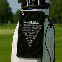 A Slice of Pi Pie Funny Pi Day Math Geek Logo Golf Towel