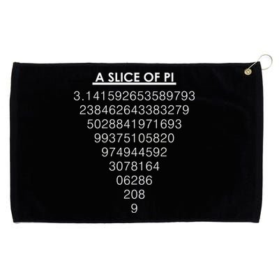 A Slice of Pi Pie Funny Pi Day Math Geek Logo Grommeted Golf Towel